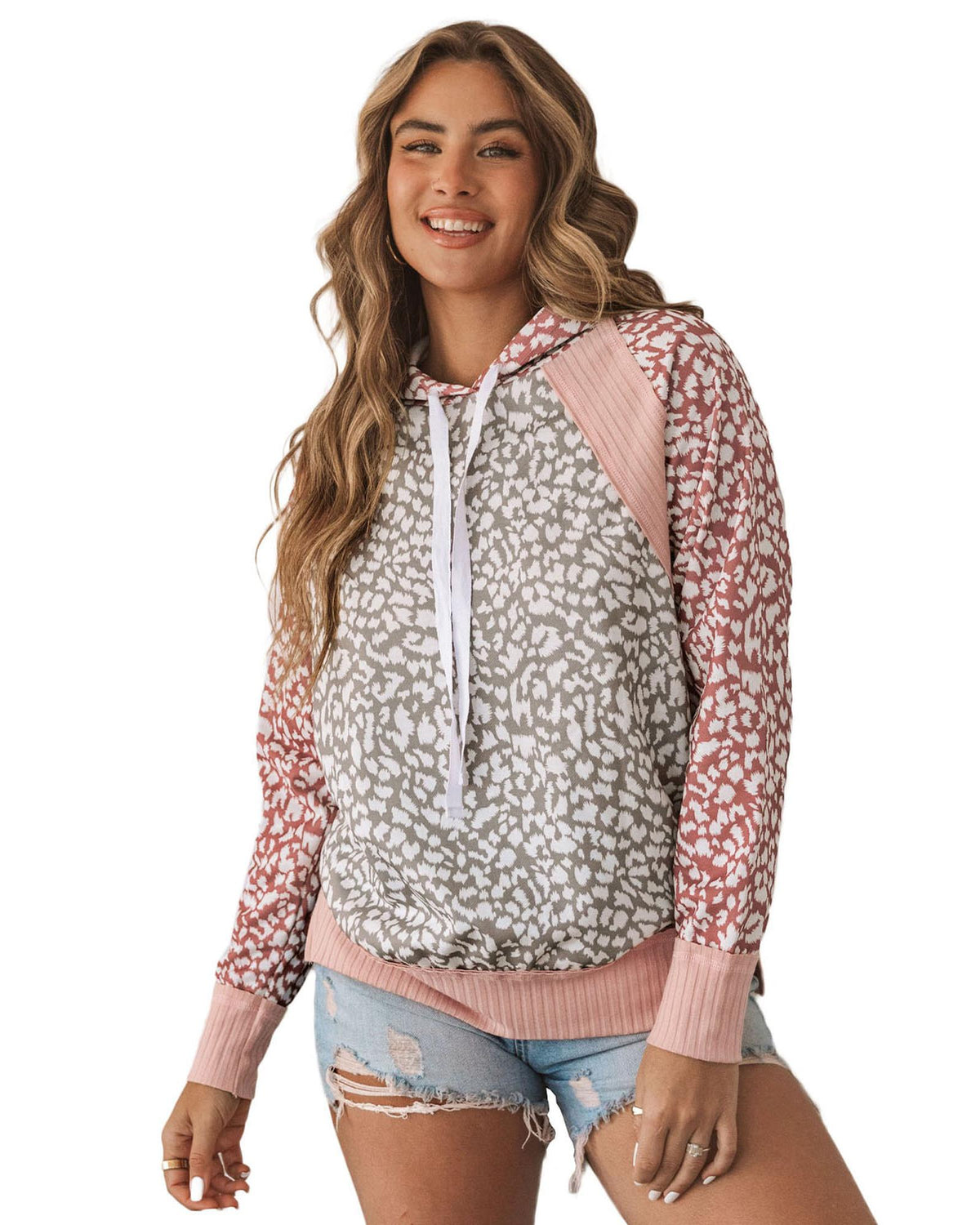 Azura Exchange Leopard Hooded Sweatshirt - S