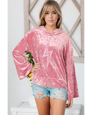 Azura Exchange Sequin Oversized Hoodie - M