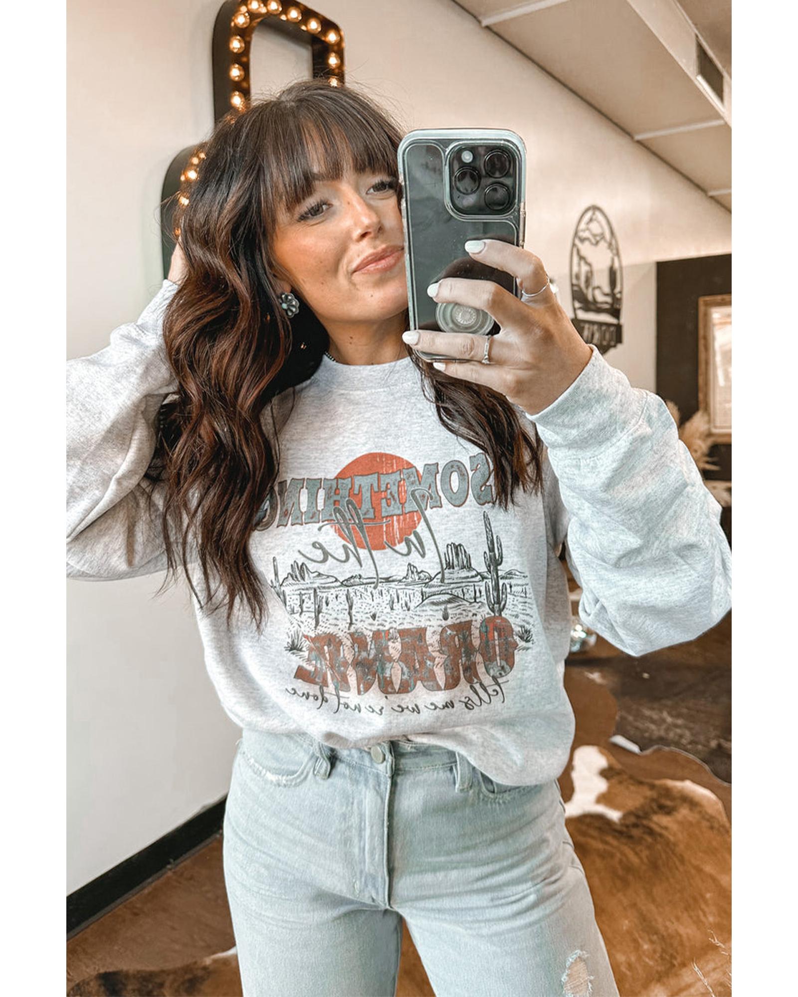 Azura Exchange Graphic Relaxed Sweatshirt - M