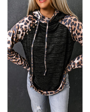 Azura Exchange Leopard Contrast Hoodie - XL