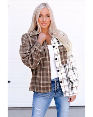 Azura Exchange Plaid Oversized Shirt - M