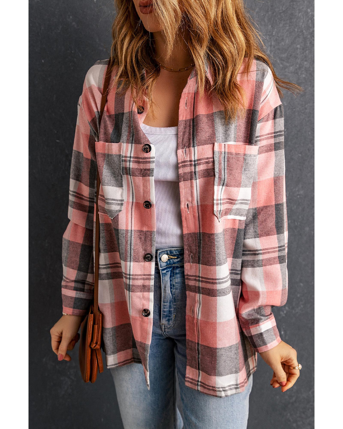 Azura Exchange Button Up Plaid Shirt - XL