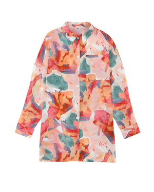 Azura Exchange Printed Loose Shirt - L