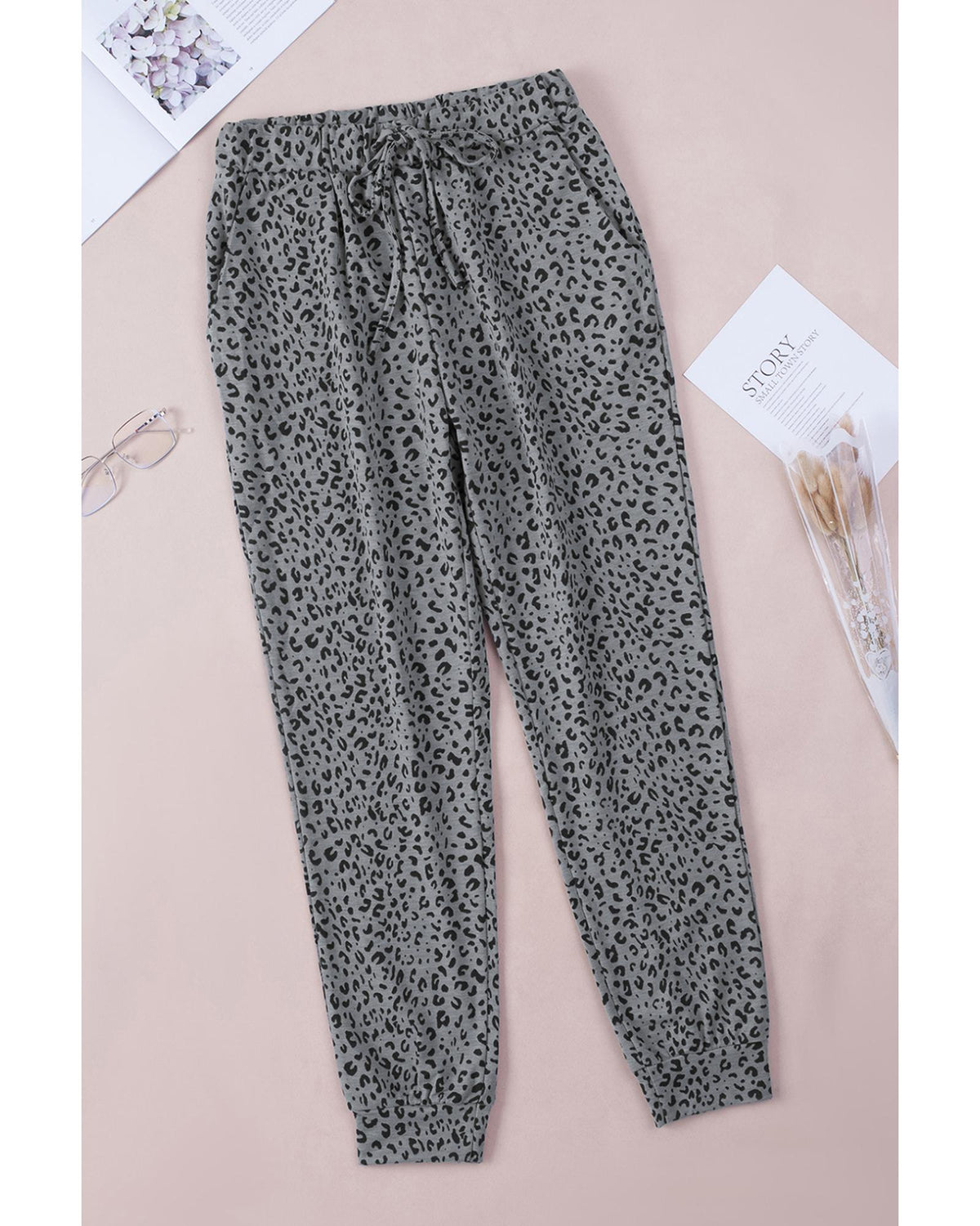 Azura Exchange Leopard Print Joggers - L