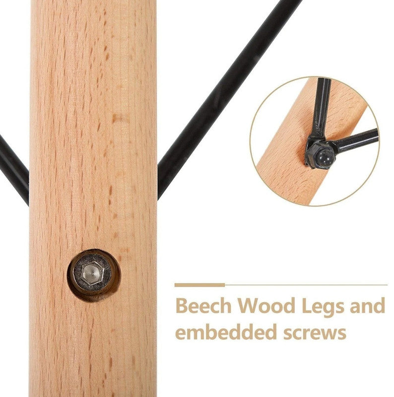 Wood Dining Table for 2-4 People | 80cm DIA | Modern Round Kitchen Table | Wood Legs