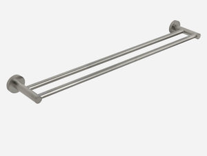 Luxurious Brushed Nickel Stainless Steel 304 Towel Rack Rail | Double Bar 600mm