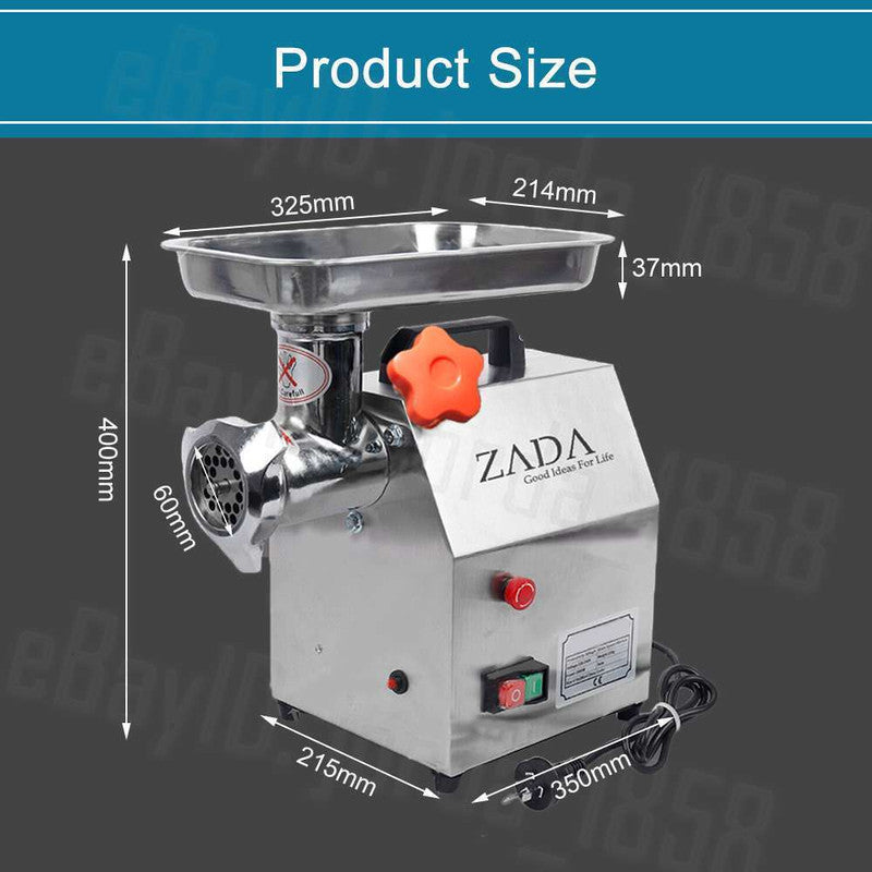 1.63HP Commercial Meat Mincer | Electric Grinder & Sausage Maker Filler, 1200W