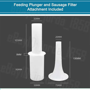 1.63HP Commercial Meat Mincer | Electric Grinder & Sausage Maker Filler, 1200W