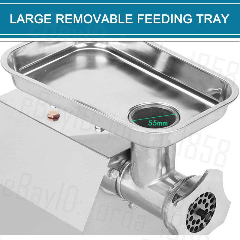 1.63HP Commercial Meat Mincer | Electric Grinder & Sausage Maker Filler, 1200W