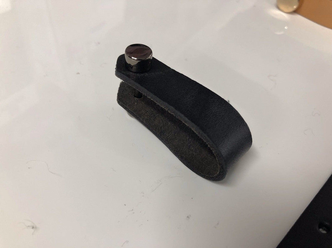 100% Genuine Leather Door Knob | Cabinet Kitchen Drawer Handle Pull | Laundry | Gold