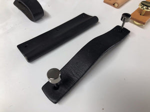 100% Genuine Leather Door Knob | Cabinet Kitchen Drawer Handle Pull | Laundry | Gold