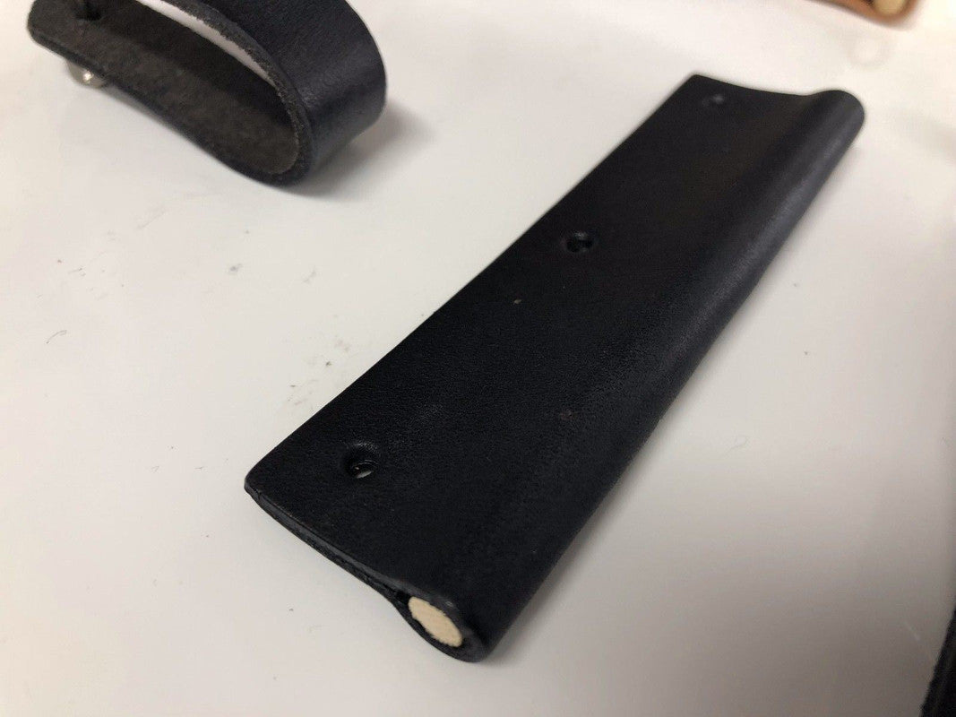 100% Genuine Leather Door Knob | Cabinet Kitchen Drawer Handle Pull | Laundry | Gold