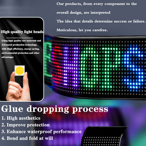 LED Matrix Panel | Programmable | Flexible Screen | IP65 | 70×173mm | APP Control