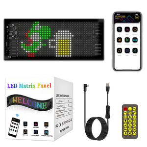 LED Matrix Panel | Programmable | Flexible Screen | IP65 | 70×173mm | APP Control