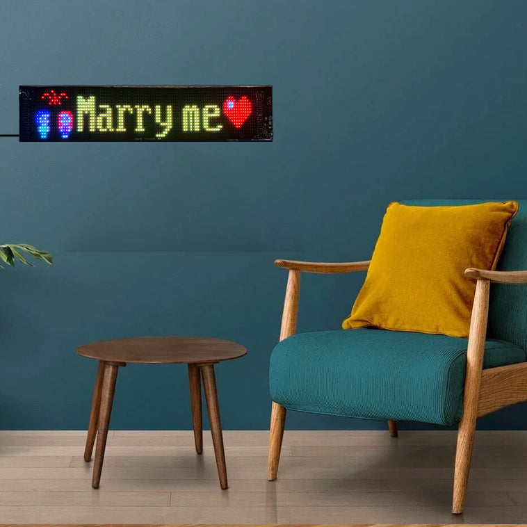 LED Matrix Panel | Programmable | Flexible Screen | IP65 | 120×595mm | APP Control