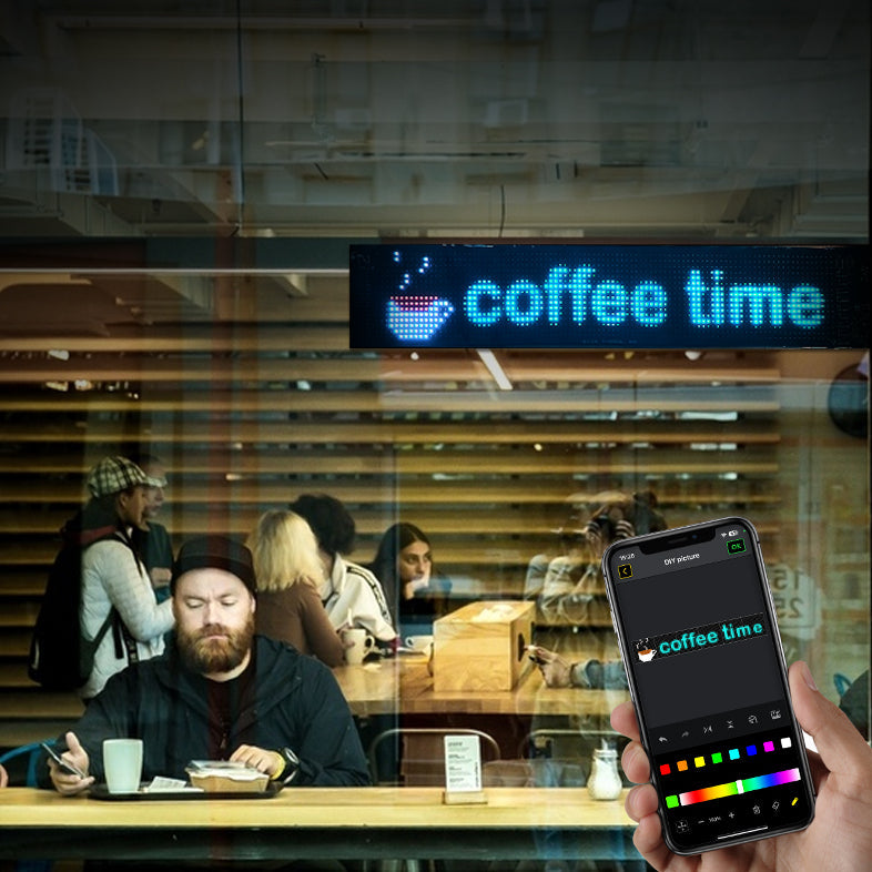 LED Matrix Panel | Programmable | Flexible Screen | IP65 | 120×595mm | APP Control