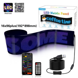 LED Matrix Panel | Programmable | Flexible Screen | IP65 | 192×898mm | APP Control