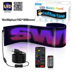 LED Matrix Panel | Programmable | Flexible Screen | IP65 | 192×898mm | APP Control