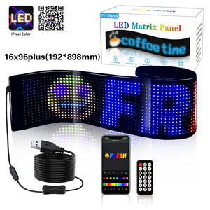 LED Matrix Panel | Programmable | Flexible Screen | IP65 | 192×898mm | APP Control