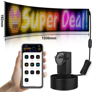 LED Matrix Panel | Programmable | Flexible Screen | IP65 | 192×1330mm | APP Control