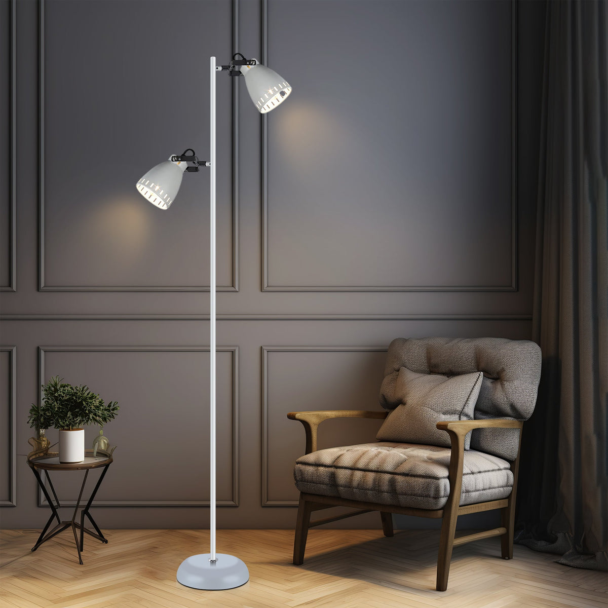 Audrey Floor Lamp - White | Stylish, Simple Illumination