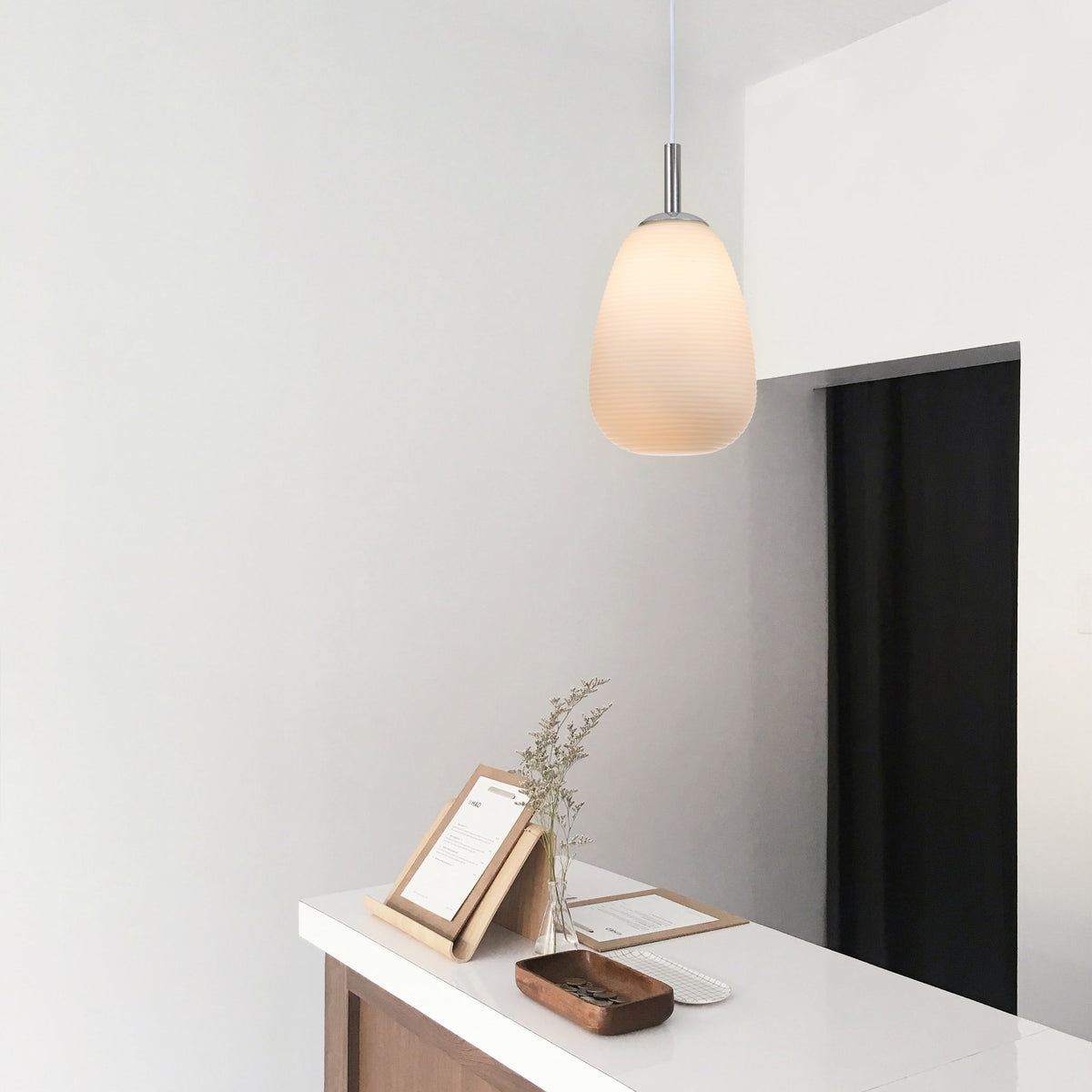 Briella Glass Pendant Light | Elegant Transparent Glass Shade