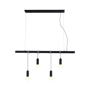 Bikkel 4 Lights Pendant Light | Black, Modern and Sleek Design for Home or Office