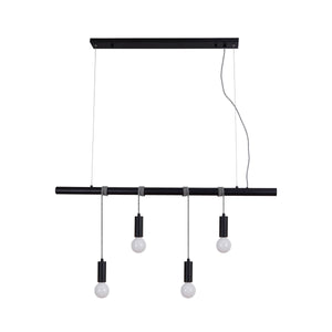 Bikkel 4 Lights Pendant Light | Black, Modern and Sleek Design for Home or Office
