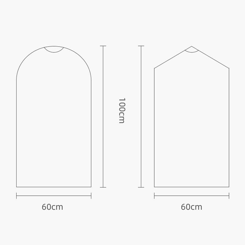 100 Disposable Dust Bags | 60x120cm | Thick PE Material | Transparent