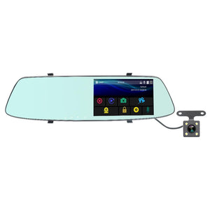 5" LCD Touch Screen Rear View Mirror Car Recorder with Separate Camera