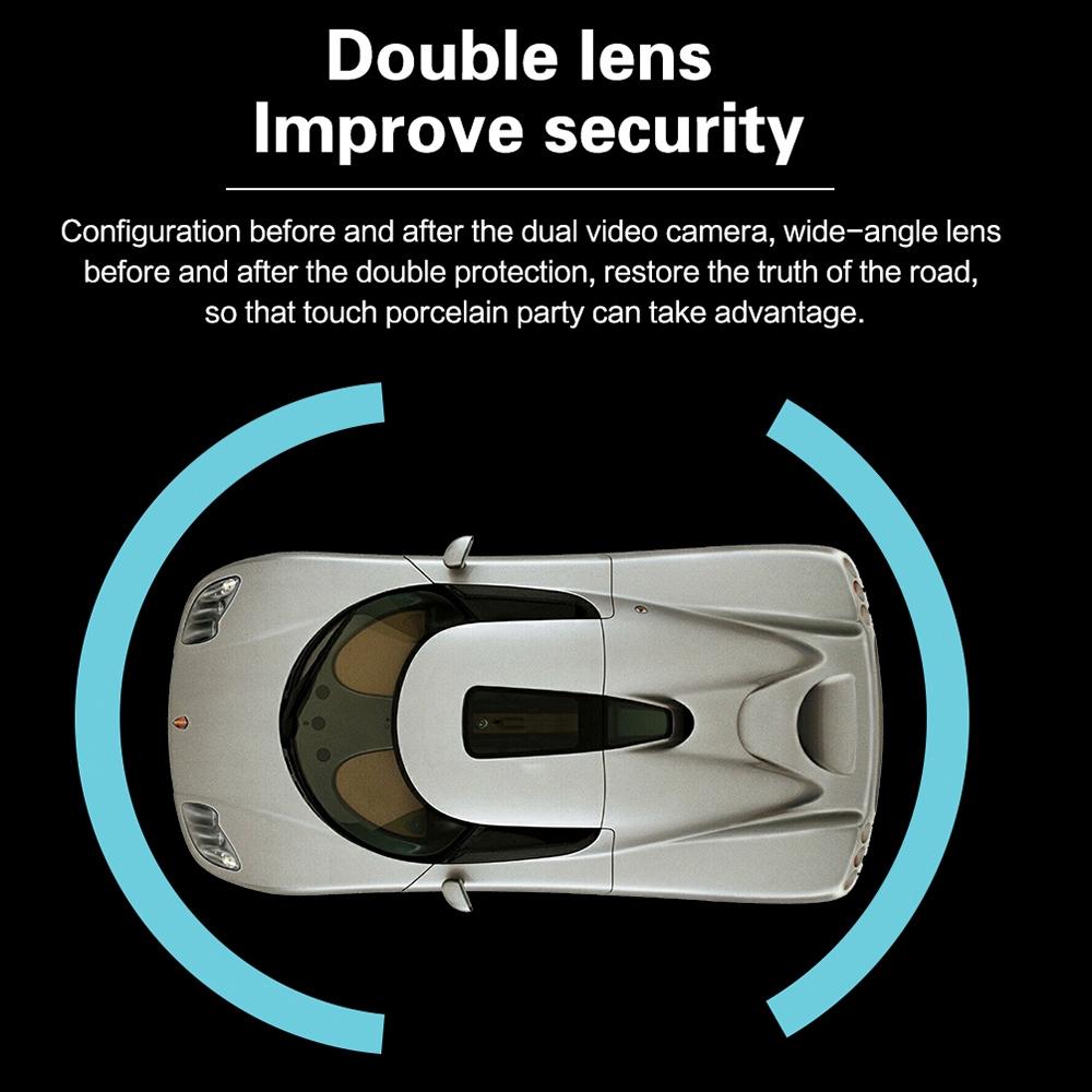 5" LCD Touch Screen Rear View Mirror Car Recorder with Separate Camera