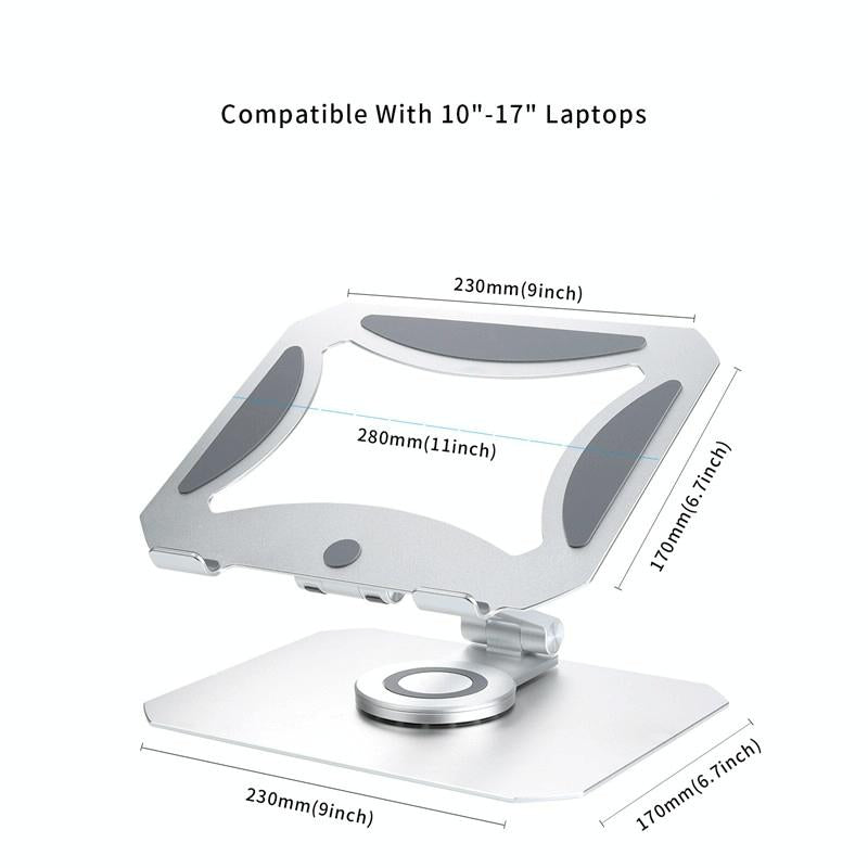 360° Rotating Aluminum Laptop Stand | Heat Dissipation