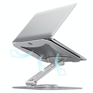 360° Rotating Aluminum Laptop Stand | Heat Dissipation