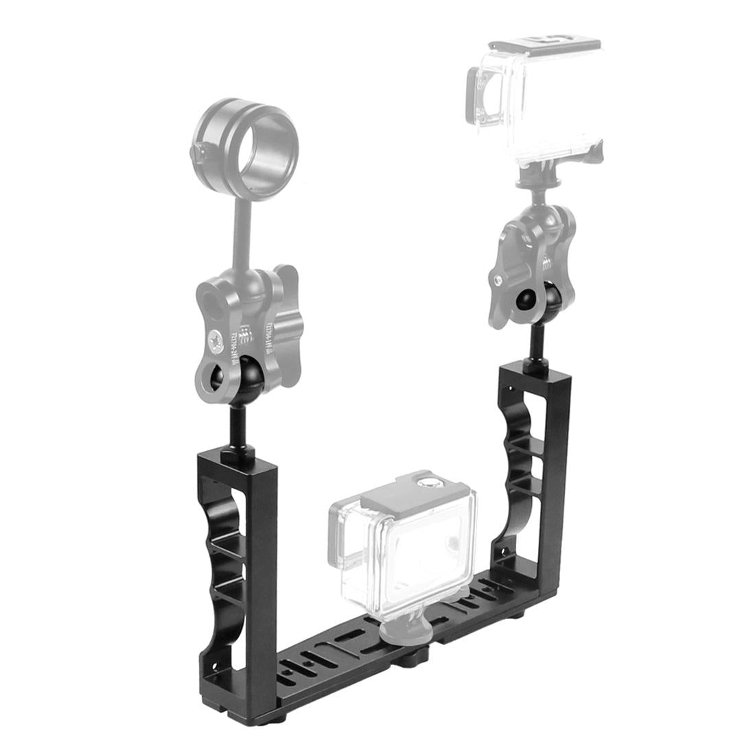Adjustable Dual Handheld Lamp Arm for Action Cameras