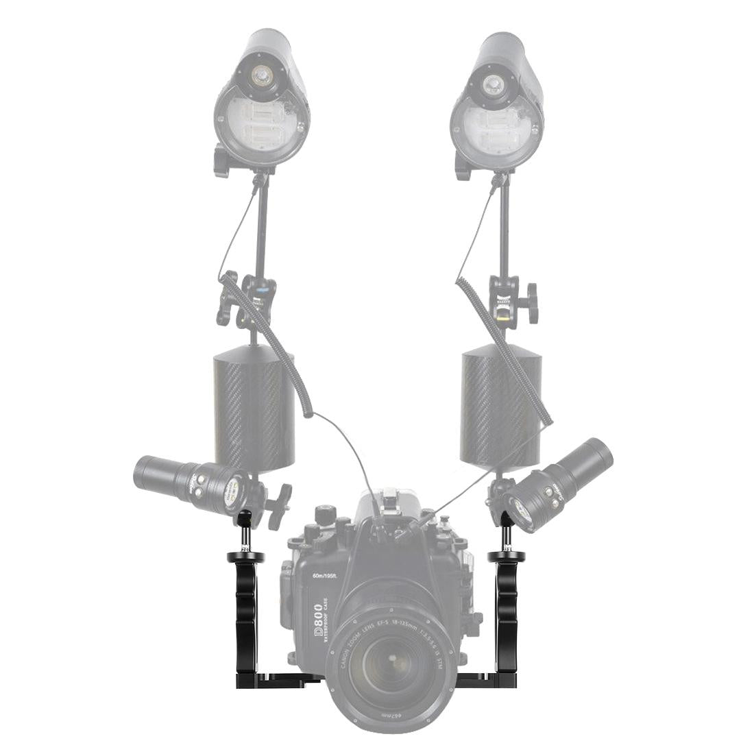 Adjustable Dual Handheld Lamp Arm for Action Cameras