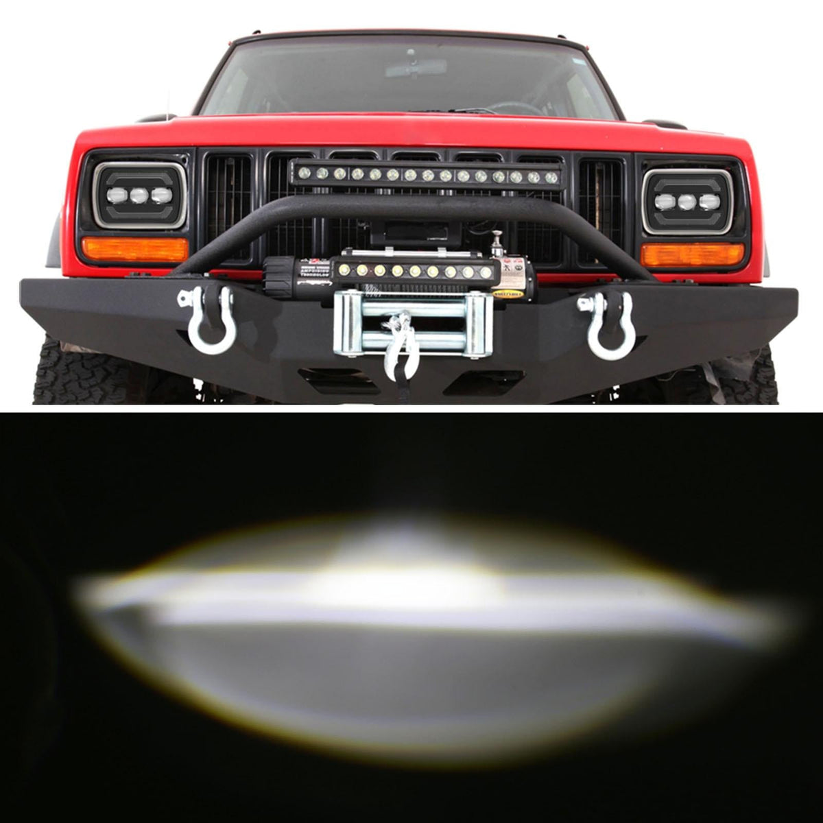 1 Pair | 7 Inch Square Car Headlight Work Lights