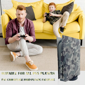 Camouflage Shell Protective Cover for PS5 CD-ROM Console
