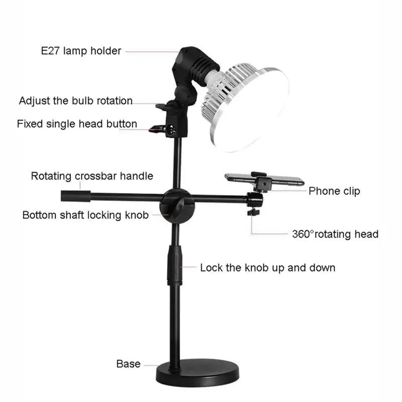 Desktop Photography Stand Kit with Mushroom Fill Light | 90W | 155mm