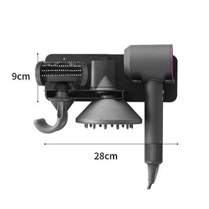 Wall-Mounted Hair Dryer Holder for Bathroom Storage | Upgraded Model