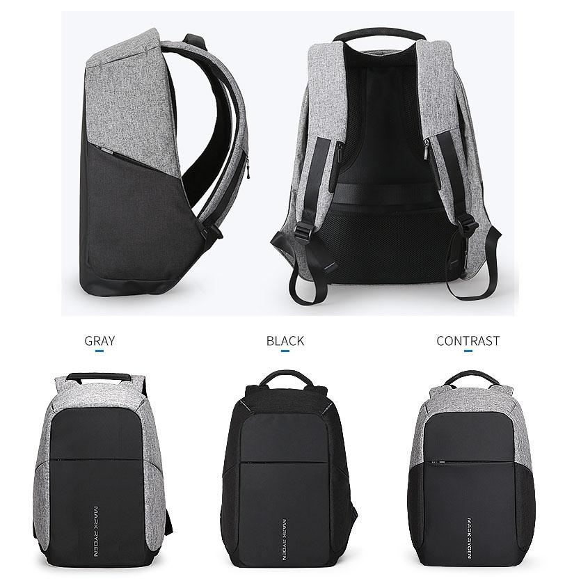15-inch Multifunction USB Charging Laptop Backpack for Men