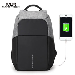 15-inch Multifunction USB Charging Laptop Backpack for Men