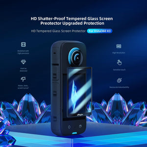 Tempered Film Protection for Insta360 X3 Sports Camera | 1 Set