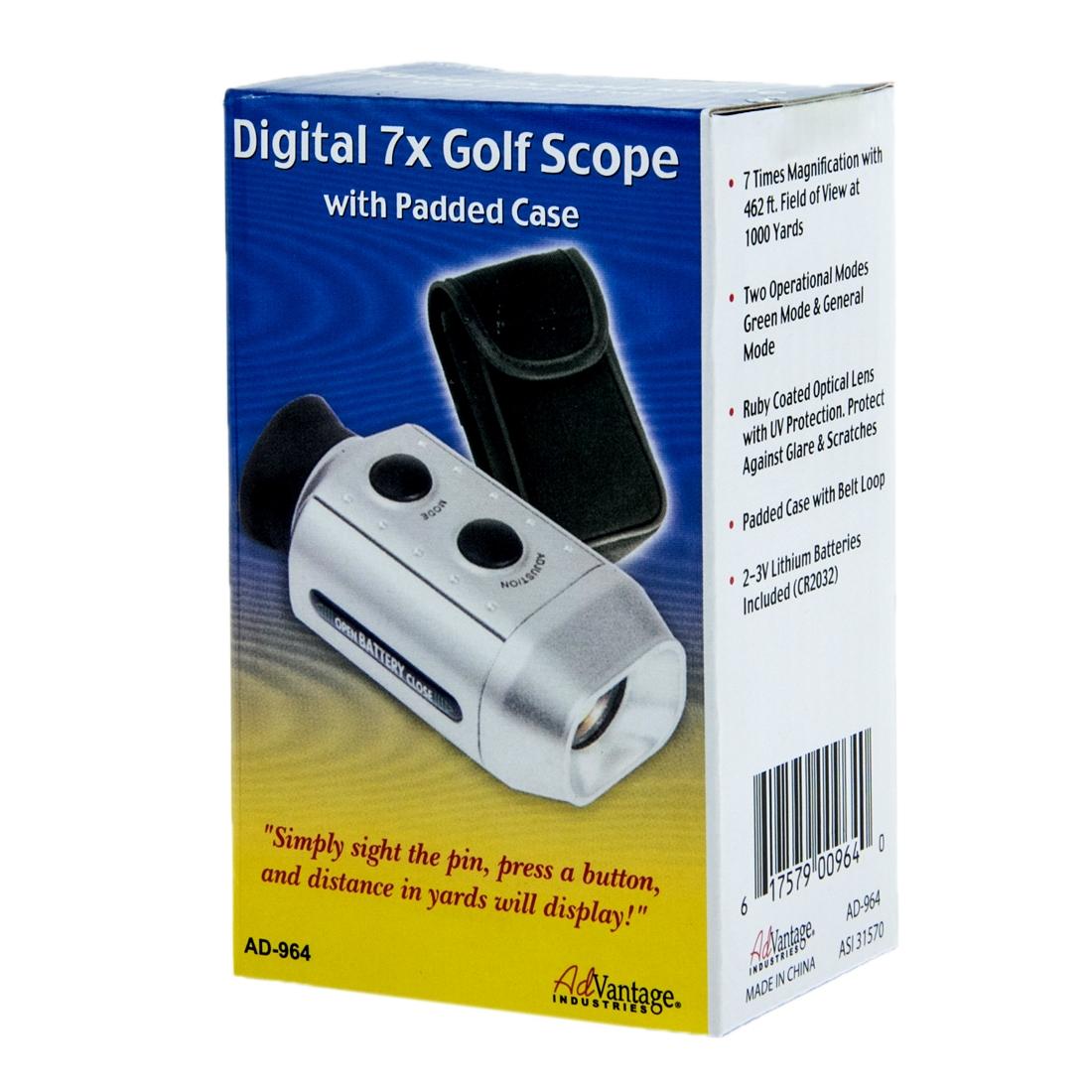 7X Digital Golf Telescope | Measuring Instrument | Padded Case