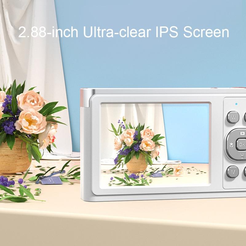 4K 8X Optical Zoom Telescopic Lens Digital Camera | White | 2.88 Inch