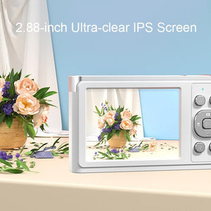 4K 8X Optical Zoom Telescopic Lens Digital Camera | White | 2.88 Inch