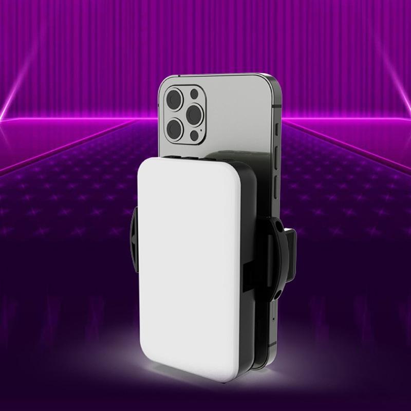 Foldable RGB Fill Light with Phone Clip & Cold Shoe Interface