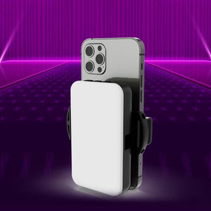 Foldable RGB Fill Light with Phone Clip & Cold Shoe Interface
