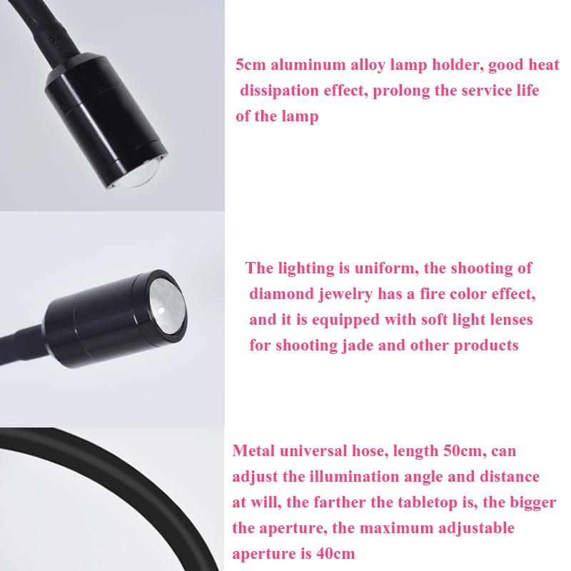 Adjustable LED Jewelry Table Lamp for Wenwan Diamond Jadeite Jade | Single Head