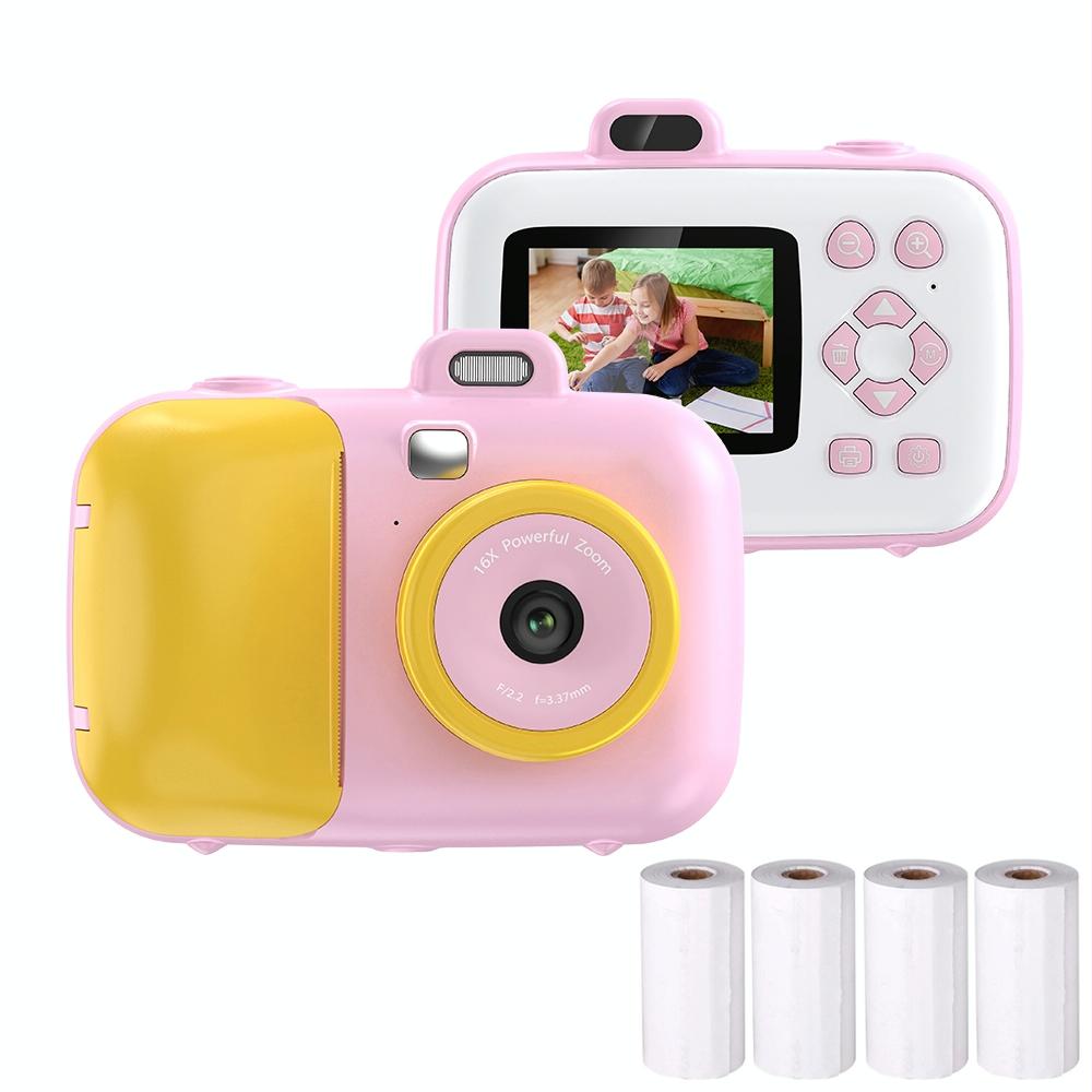 Smart Kids Thermal Camera with Printing Paper | 2.4" | Blue Focus | 503J Pink Fixed Focus