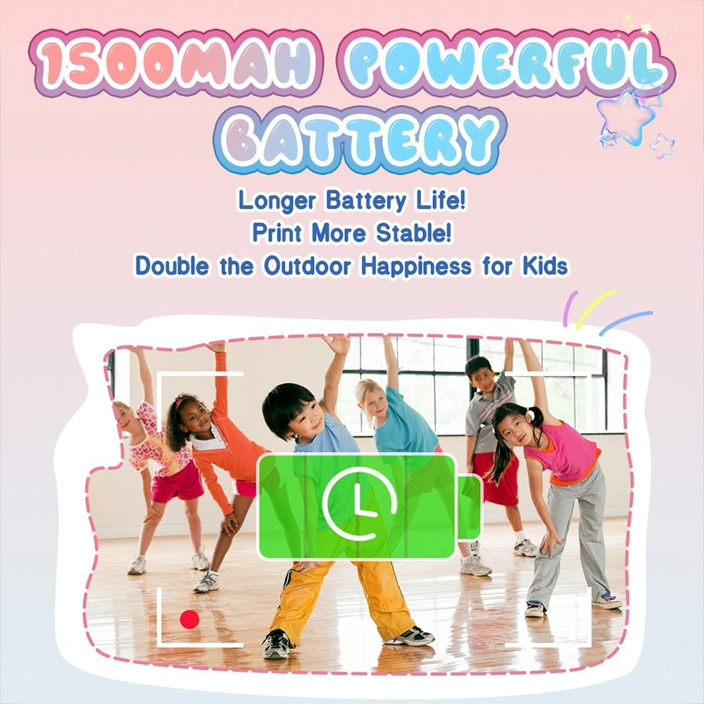 Blue Children's Thermal Camera with Dual-Camera 1080P HD | 2400W Pixel | 2.4-Inch Display | Pink